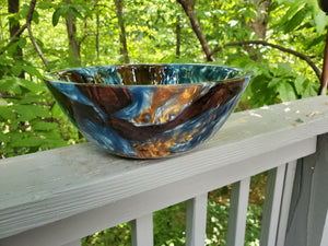 Walnut Root Burl and Resin Bowl