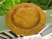 Load image into Gallery viewer, Handcrafted Cherry Wood Bowl with Intricate Carved Rim
