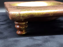 Load image into Gallery viewer, Black Walnut Bowl with Gold Leaf design
