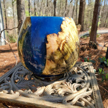 Load image into Gallery viewer, Bowl-Vase   Blue Resin and Buckeye Burl Bowl/Vase/Urn
