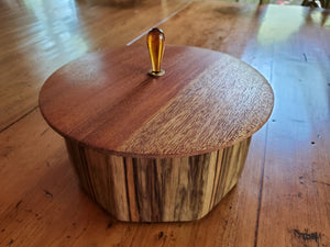 Octagonal Box Made from Spalted Black Limba Top