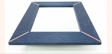 Load image into Gallery viewer, Blue Indigo Grasscloth Frame with Copper Accents

