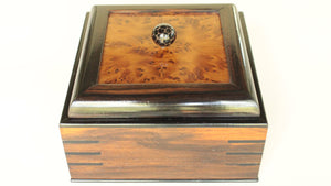 Brazilian Rosewood Veneer Box with Thuya Burl Veneer Panel